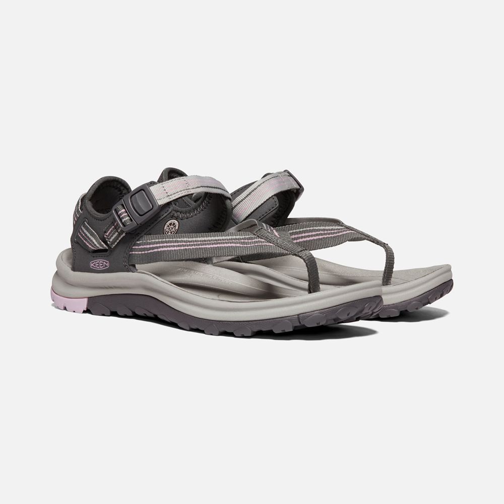 Keen Vandringssandaler Dam Mörk Grå - Terradora Ii Toe Post - 763259JUM